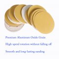 Waltyotur 100pcs Hook And Loop Sanding Discs 5 Inch No-hole 60-grit Sandpaper Backing Aluminum Oxide Round For Polishing