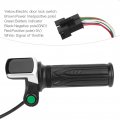 Qanyegn Lcd Electric Quantity Display Ebike Speed Governing Throttle Grip 6 Cores Bike For Ebikes 36v