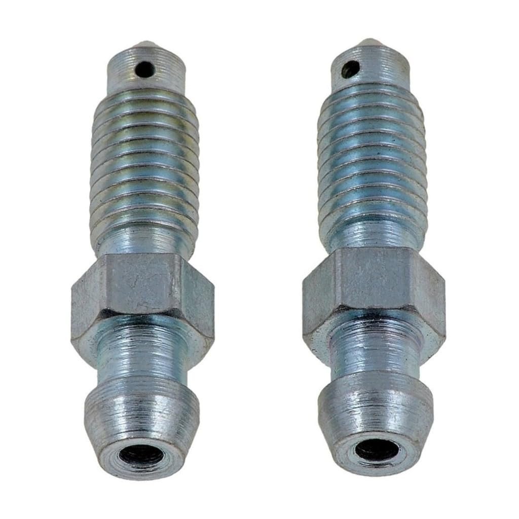 Brake Bleeder Screws For Ford Escort 1993 1994 1995 1996 Steel Silver Hex Head 7mm Bolt Thread Size Front Position 2 Piece Set