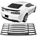Pre-painted Window Louvers For 2016-2023 Chevy Camaro Ikon Style Glossy Black Abs Plastic Rear Scoop Cover Sun Shade Other