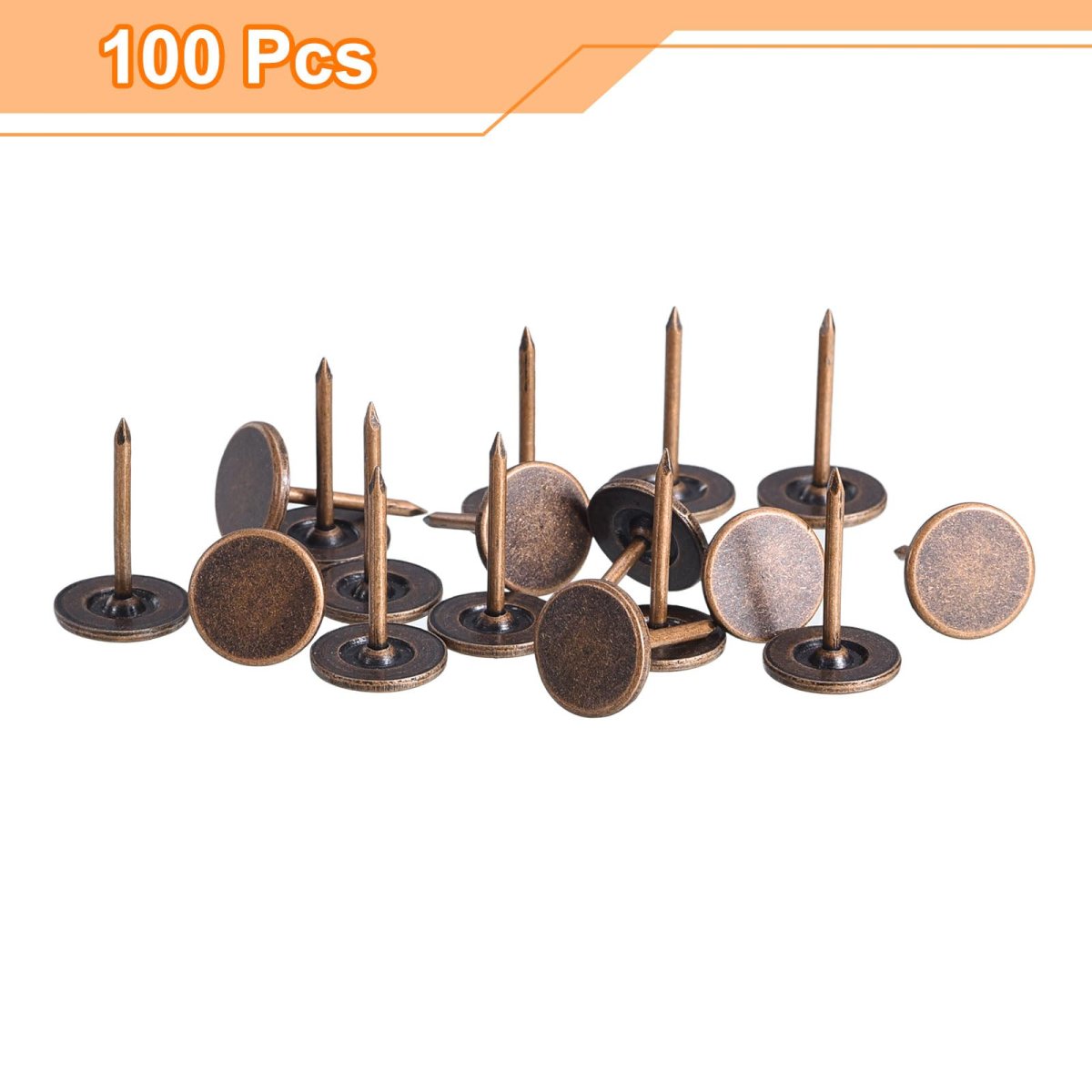 Upholstery Tacks Nail Pins For Furniture 100 Pieces 11x17mm Carbon Steel Decorative Thumb Tack Home Sofa Diy Projects Red