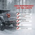 Bunker Indust Smoked Led Tail Lights Fit For 2020 2021 Jeep Gladiator Jt Lamp Rear Backs Brake Light Turn Signal Light Reverse