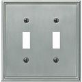 Jackson Deerfield 3102bn Metro Line Brushed Double Toggle Wall Plate Nickel Finish 