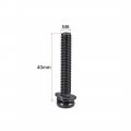 Uxcell M6 X 40mm Carbon Steel Phillips Pan Head Machine Screws Bolts Combine With Spring Washer And Plain Washers 20pcs