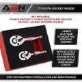 Abn 2-piece Stubby Ratchet Wrench Tools 1 4 And 3 8in Drive Thumb Wheel Set Bit Driver 72-tooth Hand