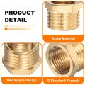 6 Pcs Brass Reducer Hex Bushing G1 Male X G3 4 Female Threaded Reducing Pipe Adapter Fitting With Ptfe Tape For Plumbing Fuel