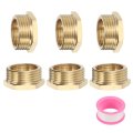 6 Pcs Brass Reducer Hex Bushing G1 Male X G3 4 Female Threaded Reducing Pipe Adapter Fitting With Ptfe Tape For Plumbing Fuel 
