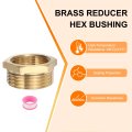 6 Pcs Brass Reducer Hex Bushing G1 Male X G3 4 Female Threaded Reducing Pipe Adapter Fitting With Ptfe Tape For Plumbing Fuel