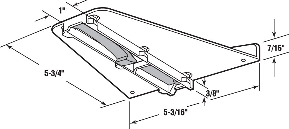 Prime-line Products R 7260 Drawer Track Delta Guide