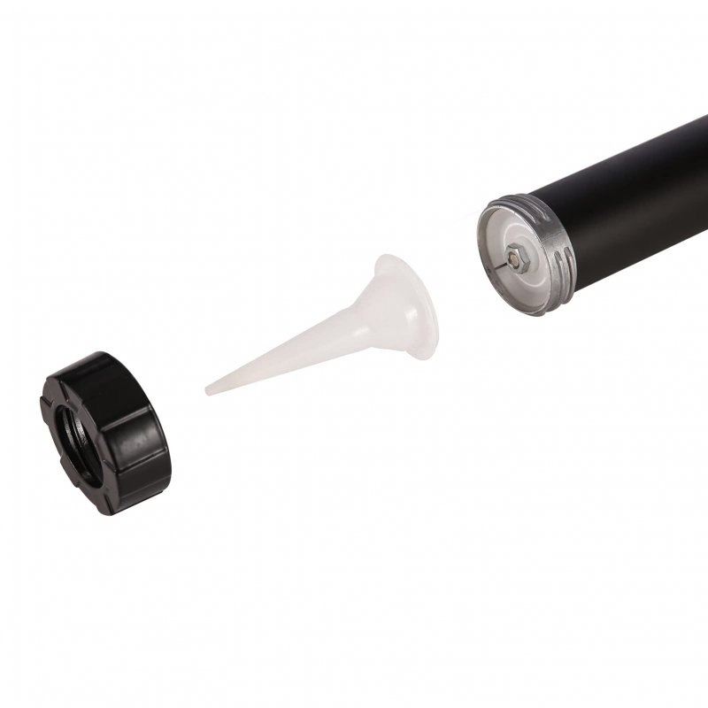Sausage Caulking Gun Front Cap Aluminum Cover For Replacement Black 6 Pack