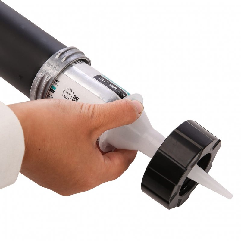 Sausage Caulking Gun Front Cap Aluminum Cover For Replacement Black 6 Pack