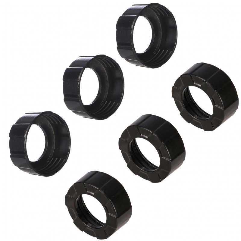 Sausage Caulking Gun Front Cap Aluminum Cover For Replacement Black 6 Pack