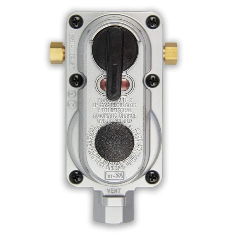 Flame King Acr6 Without Pigtails 2-stage Auto Changeover Lp Propane Gas Regulator For Rvs Vans Trailers
