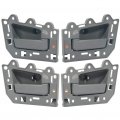 Door Handles Interior Driver Passenger Side Replacement Fit 2005-2011 For Jeep Grand Cherokee Inside Gray 4pcs -no Accessories 