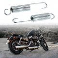X Autohaux 2 Pcs Universal 100mm Length Motorcycle Brake Pedal Return Spring Side Kickstand Silver Tone Metal