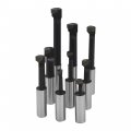 Waltyotur 9pcs 2 Boring Head R8 Shank 1 Carbide Bar Set Milling Hfs