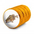 Smallmouth Bass Fishing 1 Valve Stem Caps For Tire Rim Wheel Aluminum Yellow