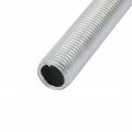 Uxcell Lamp Pipe Nipple M10 Thread 200mm Length Hollows Repair Part Hardware For Lamp Lights Zinc Plated Silver Tone