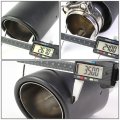 Universal Ss Fiberglass Pattern Round Exhaust Tail Muffler Tip Pipe 2 5 Inches Inlet 75 Outlet