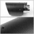 Universal Ss Fiberglass Pattern Round Exhaust Tail Muffler Tip Pipe 2 5 Inches Inlet 75 Outlet