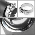 Universal Ss Fiberglass Pattern Round Exhaust Tail Muffler Tip Pipe 2 5 Inches Inlet 75 Outlet