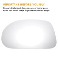 Car Rearview Left Driver Side Mirror Glass Replacement W Backing Plate Convex Non-heated White For Fiat Bravo Brava Marea