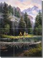 Western Cowboys Ceramic Tile Mural Backsplash 12 75 X 17 The Lure Of Rockies By Jack Sorenson Kitchen Shower Decor 
