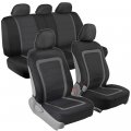 Bdk Oneclick Installation Car Seat Covers Sideless For Airbag And Armrest Front Rear Full Interior Black Charcoal Gray 