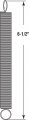 Handyman Springs Sp 96 Extension Spring Steel Construction Nickel-plated Finish 0 054 Ga X 5 8 In 6-1 2 Closed Single Loop 2