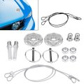 Keenso Cnc Aluminum Alloy Car Racing Hood Pin Lock Appearance Kit Universal Fitment For Most Vehicles Silver