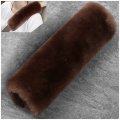 Dotesy Auto Genuine Sheepskin Seat Belt Cover Universal Fuzzy Pure Wool Car Seatbelt Shoulder Pads For Adults Kids Children