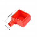 Uxcell Battery Terminal Insulating Rubber Protector Covers For 15mm Cable 50mm Square Red Black 2 Pairs