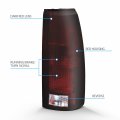 Amerilite For 1988-2000 C K Truck Tahoe Fullsize Blazer Sierra Suburban Oe Dark Red Rear Brake Lamp Replacement Tail Lights