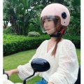 Vintage Vespa Helmet Dot Approved 3 4 Open Face Retro Motorcycle Half For Men Women Street Jet-moped Cruiser Chopper Scooter