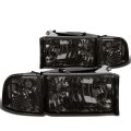 Auto Dynasty Compatible With Dodge Ram Br Be Pair Of Smoke Lens Clear Corner Headlight Led 3rd Brake Light