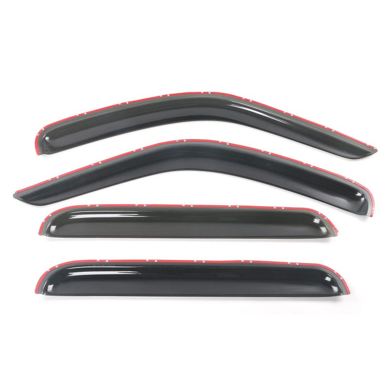 Tape On External Window Visor For 2002-2007 Jeep Liberty Slim Style Acrylic Smoke Tinted Semi-transparent Sun Rain Shade Guard