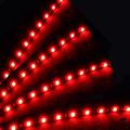 Red 12v Waterproof Underbody Light Strip Set 4 Pack Flexible Led Neon Decoration For Car Interior And Exterior 30cm Length 