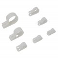 270 Pcs White Nylon R Type Cable Clamp Fastener Plastic Wires Cord Clips Assortment Kit With 7 Different Size For Wire 