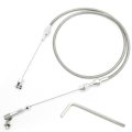 Universal Braided Throttle Cable Kit 36 In Stainless Steel Gas For Most Automotive Pedals And Assemblies