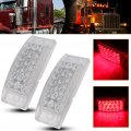 6 In Red Led Cab Marker Lights 2 Pack Clear Lens Fender Turn Signal Indicator Lamps For Truck Bus Boat Suv Atv Trailer 20 12v