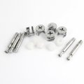 Flyshop Furniture Cabinet Connector 261 Cam Lock Fittings 6 5mm Dia 36 Length Dowels Plastic Nuts 10 Sets