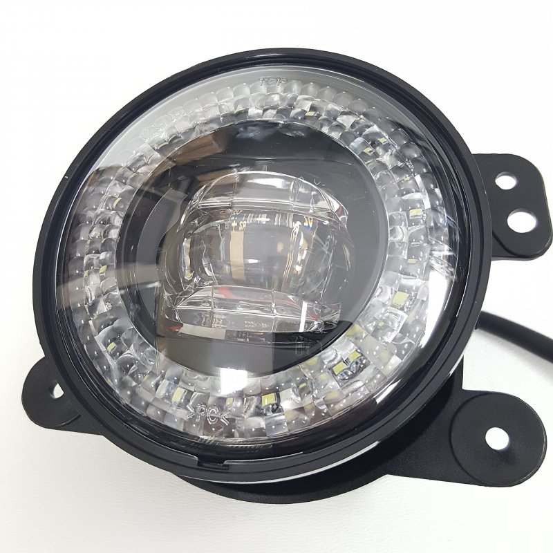 Ledin Fog Driving Light Set Compatible For 2010-2017 Jeep Wrangler Jk Oe Style Clear Lens Built-in Led Drl Lamps Assembly
