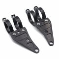 Htt Motorcycle Black 41mm Turn Signal Clamps Headlight Mount Bracket Fork Ear Chopper Cafe Racer For Universal Cbr Kawasak