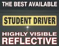 One Student Driver Magnet Reflective Vehicle Car Sign Larger Than The Others Large 2 Letters On A 75 X 14 5 Magnetic Yellow 