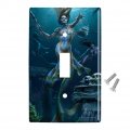 Mermaid Ocean Hunt Plastic Wall Decor Toggle Light Switch Plate Cover