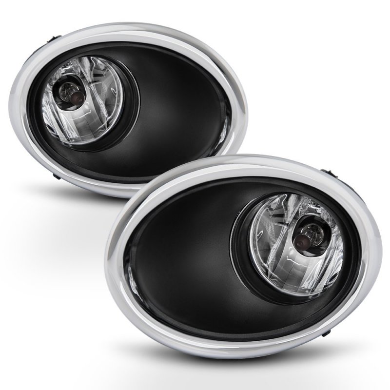 Chrome Housing Oe-style Front Fog Light Driving Lamp Assembly W Bezel For 2017-2019 Nissan Rogue Sport Driver Passenger Side