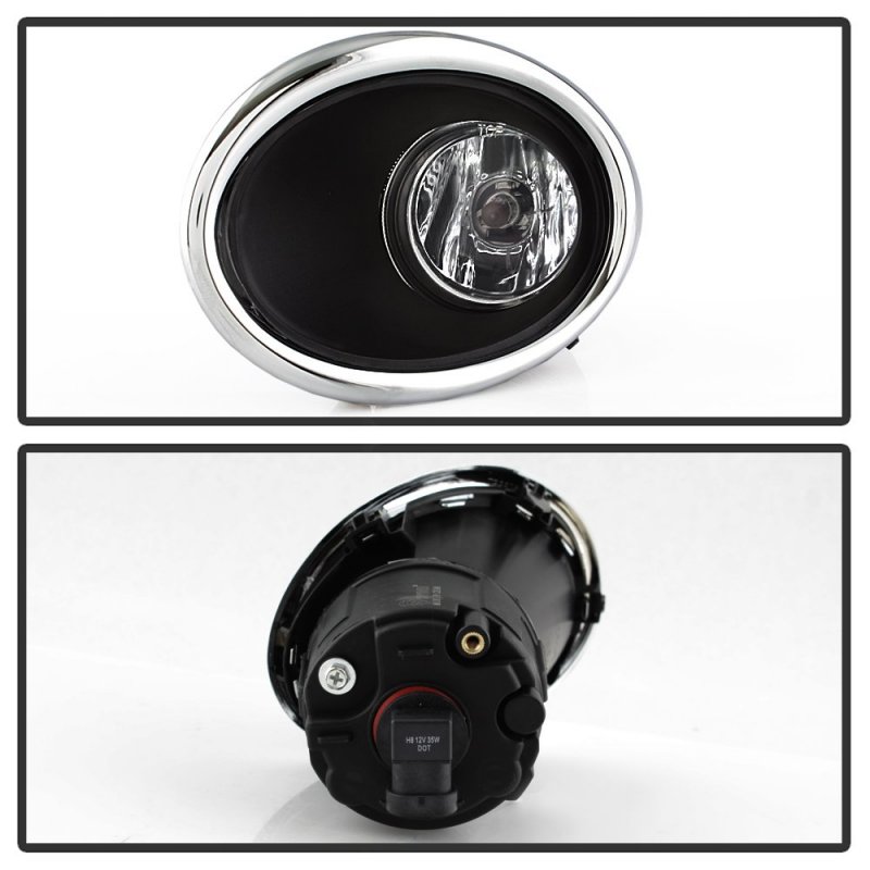 Chrome Housing Oe-style Front Fog Light Driving Lamp Assembly W Bezel For 2017-2019 Nissan Rogue Sport Driver Passenger Side