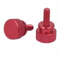 Uxcell Computer Pc Case M4x10mm Shoulder Type Knurled Thumb Screw Wine Red 10pcs