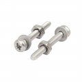 Uxcell M2 5x20mm 304 Stainless Steel Phillips Pan Head Bolt Screw Nut W Washer 20 Sets