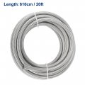 X Autohaux 20 Ft 4an Fuel Hose An4 1 4 Universal Braided Stainless Steel Cpe Oil Gas Line